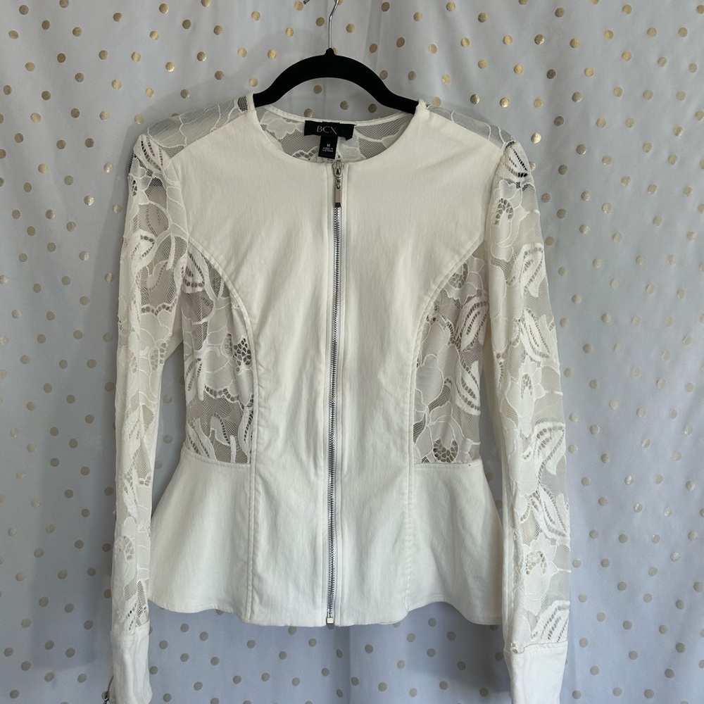 BCX White Lace Women's Blazer